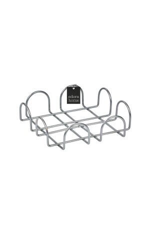 Silberner quadratischer 18-cm-Serviettenhalter-Café-Restaurant-Hotel- Luxus-Küchengeschirr Große Servietten aus Metall und Edelstahl - 5