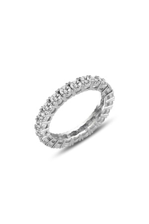 Silberner Rhodium-Diamant-Modell Waterway Eternity-Ring - 1