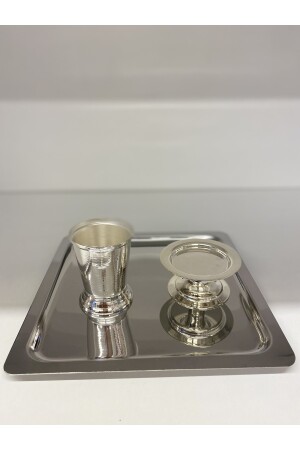 Silbertablett, Türkische-Delight-Schale, Roseneimer-Set 3-teilig TRAY-3 - 6