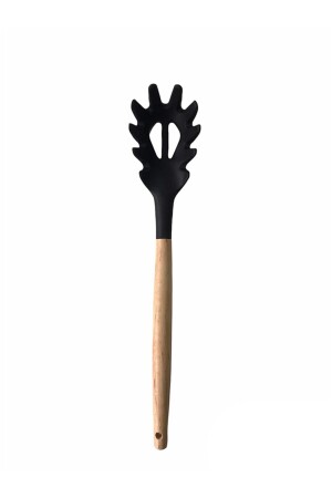 Silikon Bambu 6 Parça Spatula Servis Kaşık Kepçe Kevgir Fırça Bambu Kaşık Takımı Seti ZUBA-SILIKON-SERVIS9LU - 9