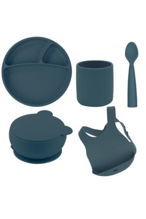 Silikon-Ernährungsset 5er-Pack Deep Blue OİOİ5LİDEEPB - 1