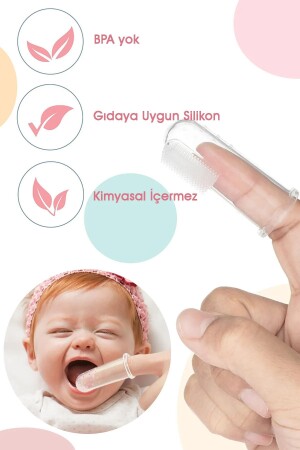 Silikon-Finger-Baby-Beißring und transparente, weiche Bürsten-Box für Jungen und Mädchen - 5