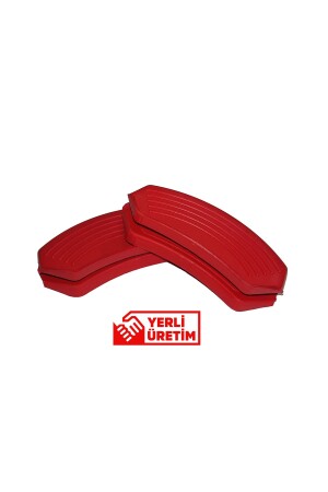 Silikon Tencere Tava Tutacağı Yanmaz Yapışmaz Tutamaç Set Kırmızı 9x4 Cm ( 1 Set 2 Adetten Oluşur ) - 2