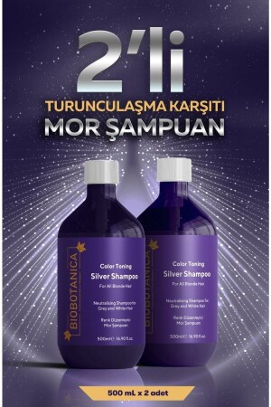 Silver Anti-Orange Purple Shampoo 2 x 500 ml (2 Stück) - 2