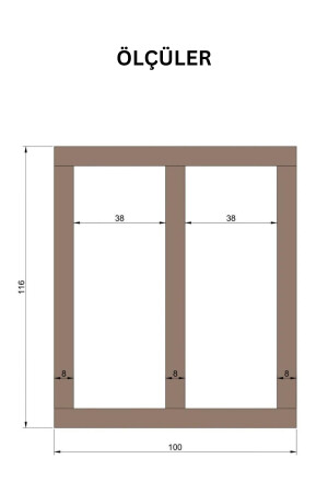 Skandinavisches Wandgeländer, 1 Packung (5 Stück), 100 x 8 cm, dekoratives, überstreichbares Wandgeländer mdf04 - 7