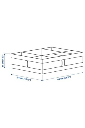 Skubb Bölmeli Kutu Gardırop Şifonyer Düzenleyici Koyu Gri 44x34x11 Cm SkubbBölmeliKutu-koyugri - 8