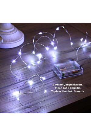 Sl-1036 – 3 Meter weiße Feen-LED-Dekorationsleuchte, weiße dekorative Lampe, Weihnachtskiefer, Zuhause dekoriert - 6