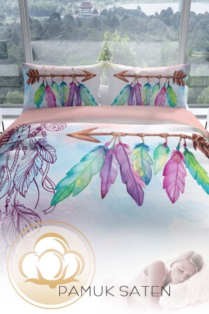 Sleep 3d Baumwollsatin-Doppelbettbezug-Set Cattleya15695 - 8