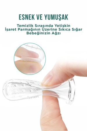 Slikon Parmak Bebek Diş Kaşıyıcı ve Şeffaf Renk Yumuşak Fırça Kutulu Erkek ve Kız Çocuk Ürünleri - 7