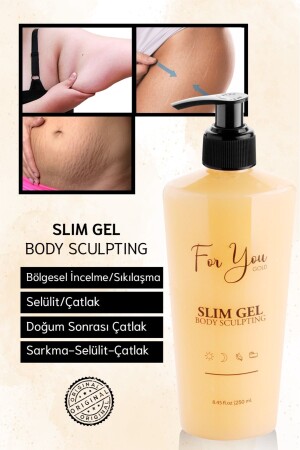 Slim Gel zum Abnehmen – Straffen – Fettverbrennung – regionales Abnehmen – Anti-Dehnungsstreifen- und Cellulite-Creme (einzeln) SCJ01 - 4