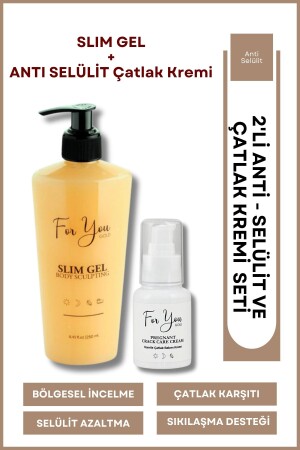 Slim Jel (Slim Gel) Selülit Jeli ve Çatlak Oluşumunu Azaltmaya Yardımcı Çatlak Kremi & Çatlak Seti - 2