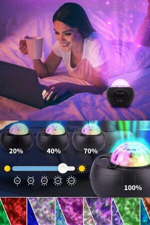 Smart App Fernbedienung Musik Stern Projektor Licht Geschenk Home Dekoration Galaxy Licht Disco Lampe re43c - 6