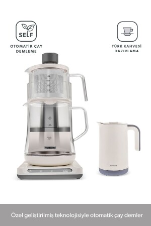 Smart Royaltea Plus 2 in 1 automatische Tee- und türkische Kaffeemaschine, weiß - 4