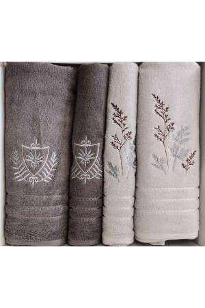 Soft Leaf Best Set (hamam Takımı) Bej-kahve EVTHTKÖZDL00135 - 3