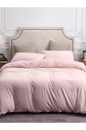 Soft Pink Tek Kişilik Çarşafı Lastikli Pamuk Nevresim Takımı G115t015 - 9