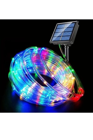 Solar Güneş Enerjili 10m 100 Led Şerit Led Işık Aydınlatma Dekorasyon Dış Mekan Lambası Rgb Hortum - 2