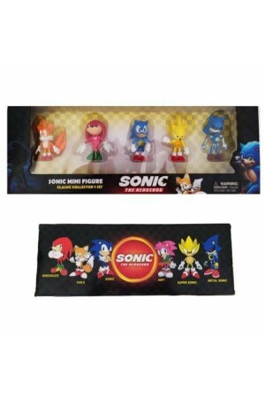 Sonic Mini Figür Oyuncak 5 Figürlü Oyuncak Seti Super Metal Kirpi Sonic Tails Knuckles mtsonic02 - 6