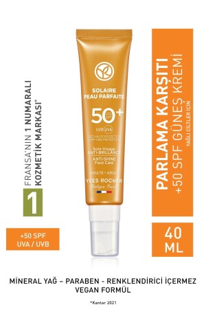 Sonnencreme für das Gesicht, gegen Glanz und Hautunreinheiten, LSF 50, hoher Schutz / Solaire Peau Parfaite – 40 ml 03914 - 2