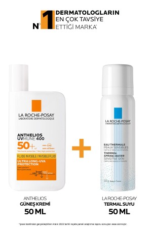 Sonnenpflegeset: Anthelios Uvmune Gesichts-Sonnencreme 50 ml und Thermalwasser 50 ml - 2