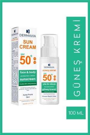 Sonnenschutz für Gesicht und Körper mit LSF 50 für zu Akne neigende Haut, 100 ml - 2