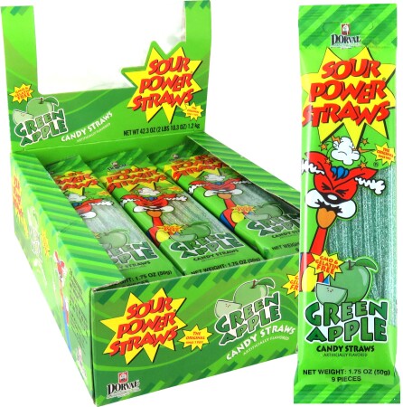 SOUR POWDER STRAWS 24 5 STK (3 GR) - 1