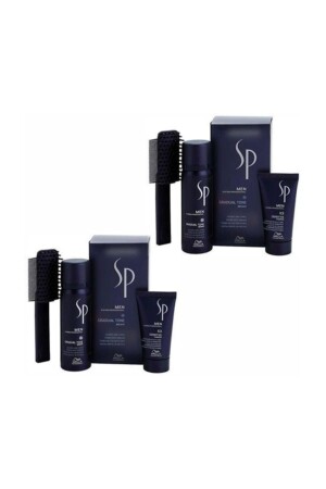 Sp Men Gradual Tone Pigment Mousse Beyaz Saç Kapatıcı Siyah - 2 'li Ürün - 2