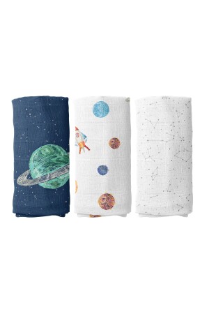 Space Planet Müslin Örtü Seti BABYMUSLIN101 - 2