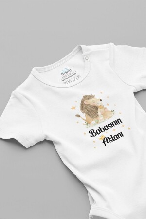 Speziell entworfener, lizenzierter Vater-Löwen-Baby-Body Baba Baby Badi Zıbın 5268 - 1