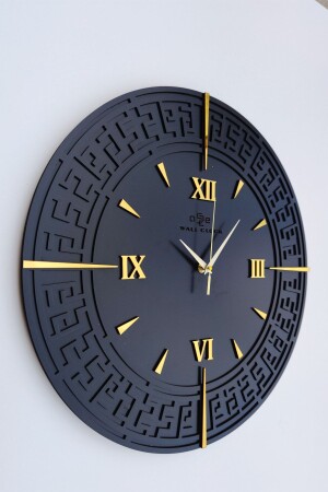 Spezielle dekorative schwarz-goldene verspiegelte Wanduhr 50x50cm dybesi50x50 - 2