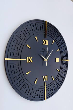 Spezielle dekorative schwarz-goldene verspiegelte Wanduhr 50x50cm dybesi50x50 - 4