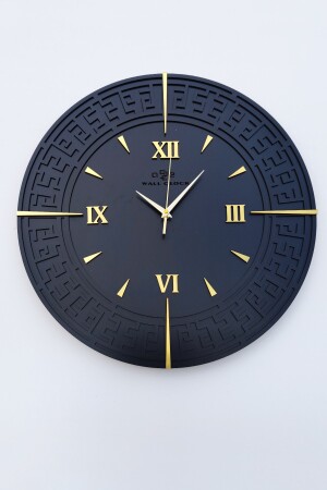 Spezielle dekorative schwarz-goldene verspiegelte Wanduhr 50x50cm dybesi50x50 - 5