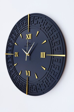 Spezielle dekorative schwarz-goldene verspiegelte Wanduhr 50x50cm dybesi50x50 - 6