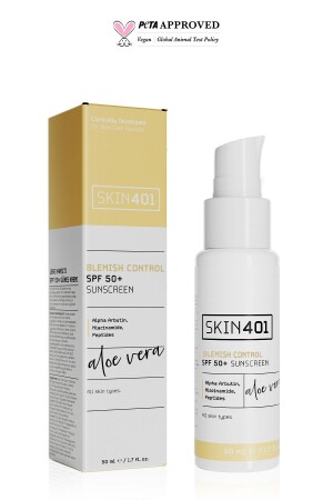 SPF 50 Anti-Blemish Aloe Vera Feuchtigkeitsspendender Sonnenschutz 50 ml Skin401-113 - 2