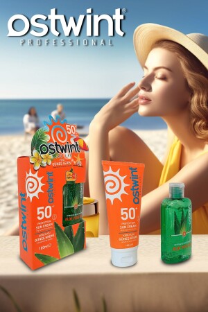 Spf 50- Güneş Kremi 100 Ml E Vitaminli - Aloe Vera Jel 100 Ml - 8