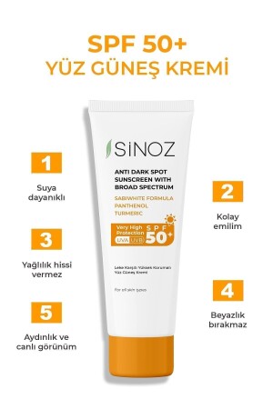 Spf 50 Leke Karşıtı Yüksek Koruyucu Yüz Güneş Kremi 50 ml Normal Ve Kuru Ciltler Için - 5