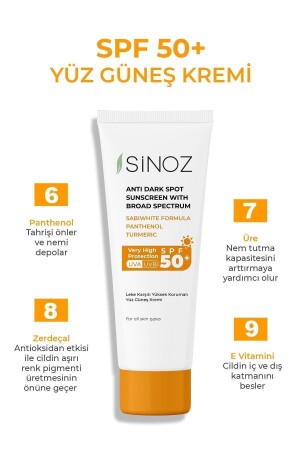 Spf 50 Leke Karşıtı Yüksek Koruyucu Yüz Güneş Kremi 50 ml Normal Ve Kuru Ciltler Için - 6