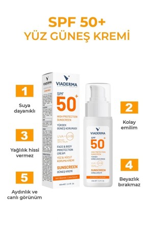 SPF 50 Leke Karşıtı Yüz ve Vücut Koruma Güneş Kremi 100 ml - Tüm Ciltler Suya Dayanıklı - 5