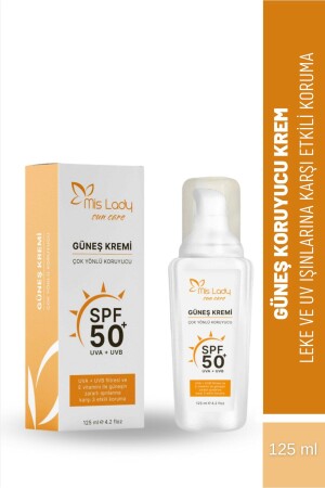 Spf50 Güneş Kremi-(125ML) Leke Karşıtı , Yüksek Koruma , Aydınlatıcı Ms202213 - 3