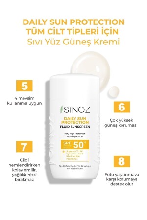 Spf50 Günlük Kullanım Sıvı Yüz Güneş Kremi - Yeni Nesil Güneş Filtreleri Ile Hibrit Formül 50ml - 5