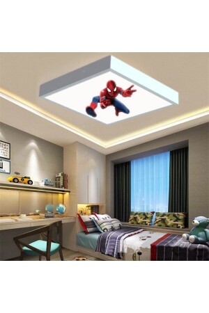 Spider Man Çocuk Odası Led Avize- 42w 60cmx60cm Beyaz Işık GP-2067-Spiderman-05 - 3