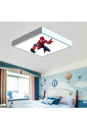 Spider Man Çocuk Odası Led Avize- 42w 60cmx60cm Beyaz Işık GP-2067-Spiderman-05 - 8