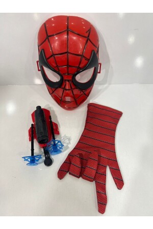 Spiderman Ağ Atan Örümcek Adam Maske - Eldiven Hediyeli Oyuncak - 3