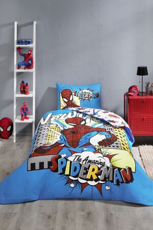 Spiderman New York Single Disney lizenziertes, elastisches Spannbettlaken, gesteppter Kinderbettbezug PR-12674018 - 3