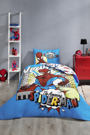 Spiderman New York Single Disney lizenziertes, elastisches Spannbettlaken, gesteppter Kinderbettbezug PR-12674018 - 6