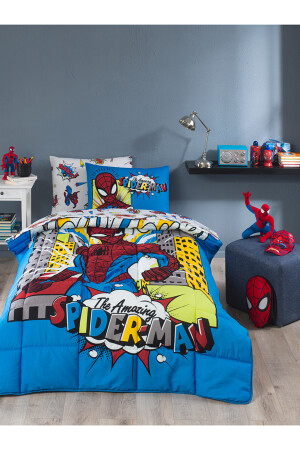 Spiderman New York Tek Kişilik Disney Lisanslı Lastikli Fitted Çarşaf Çocuk Uyku Seti EVTEKSTILI-525643 - 6