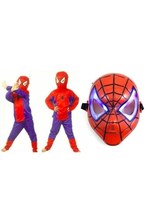 Spiderman Spiderman Kostüm Leuchtende Maske (GRÖSSENTABELLE) - 1