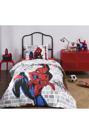 Spiderman Super Hero Einzel-Steppbettbezug-Set Komplettset 4 Jahreszeiten Verwendung Özdilek Spiderman Super Hero - 6