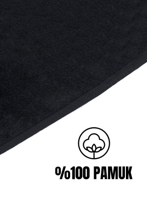 Spor Fitness Havlusu Kondisyon Havlusu %100 Pamuk 90x50 Cm Siyah - 8