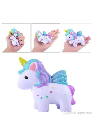 Squishy Boynuzlu At Unicorn 13.5cm Sukuşi Oyuncak - 4