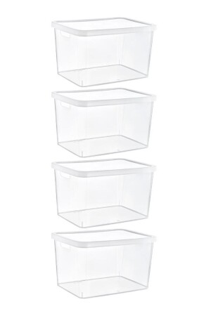 Stafi Mehrzweckbox mit Deckel, 18 l, 4er-Set, transparent, TRN-245SET3 - 2